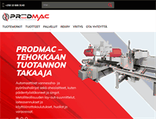 Tablet Screenshot of prodmac.fi